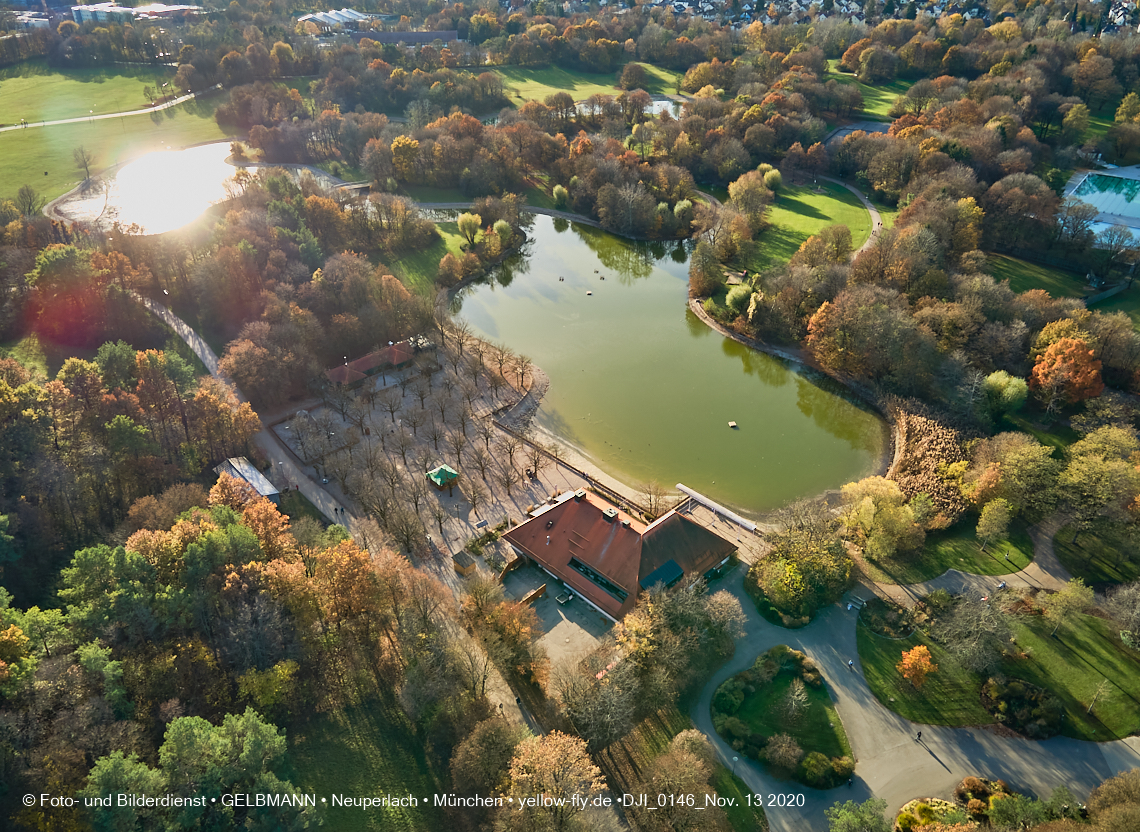 13.11.2020 - der Ostpark mit See und Biergarten in Neuperlach